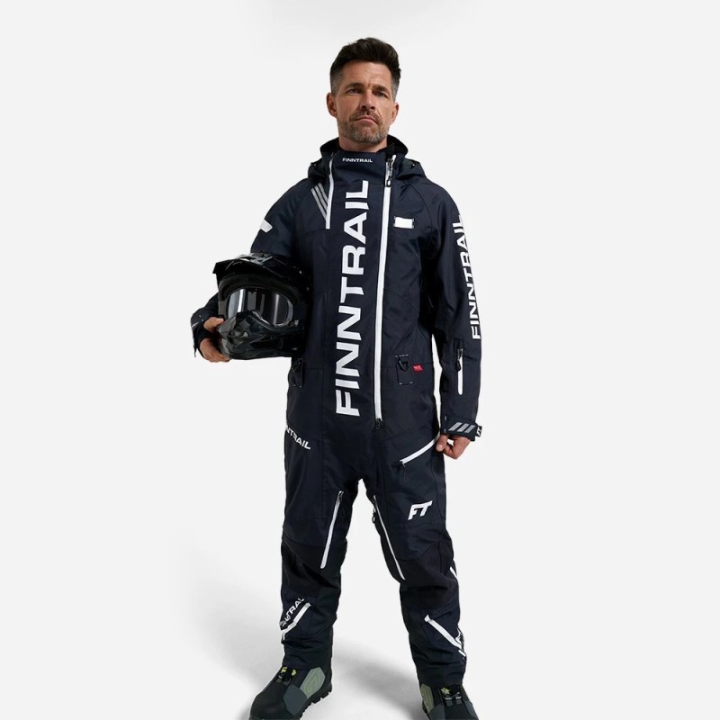 Комбинезон мужской Finntrail Backcountry 3901, мембрана Hard-Tex, черный, размер  42-44 (XS), 160-170 см