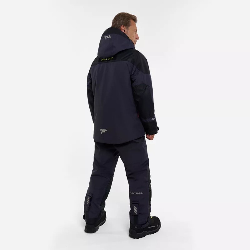 Коcтюм-поплавок Finntrail Escape 3756 DarkGrey, мембрана Hard-Tex, черный, размер 54-56 (XL), 180-190 см