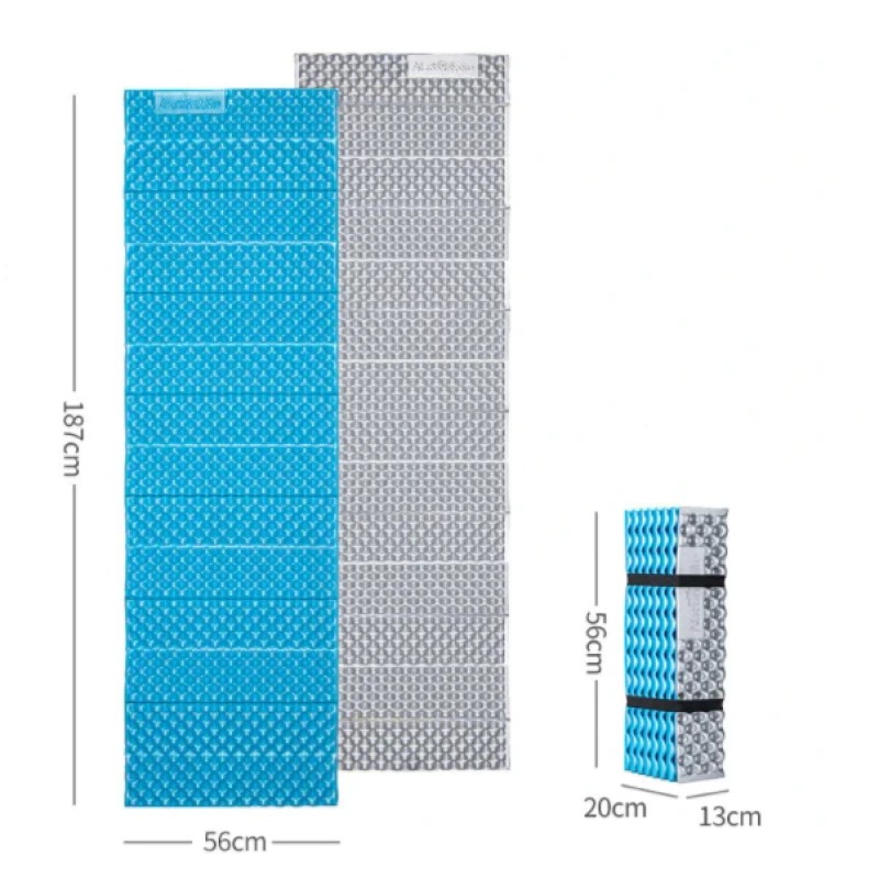 Коврик надувной туристический Naturehike NH20FCD07, 182х56х2.5 см, голубой
