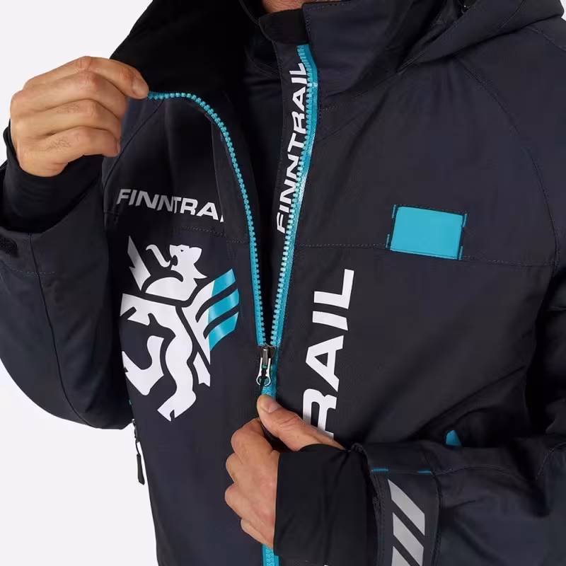 Комбинезон мужской Finntrail Widetrack Pro 3855 Graphite, мембрана Hard-Tex, черный, размер 44-46 (S), 165-175 см