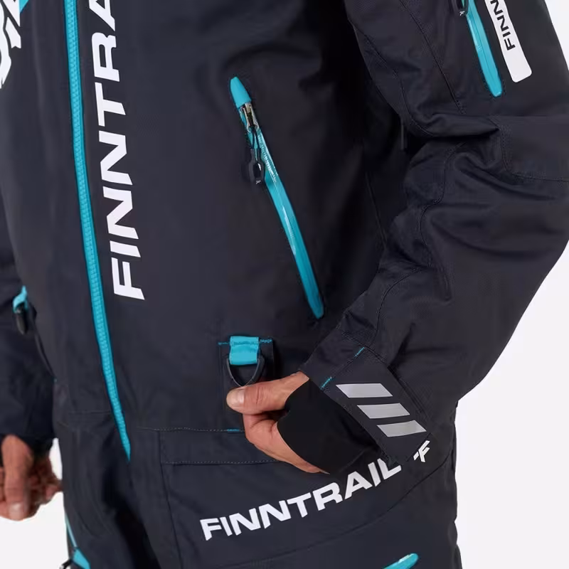 Комбинезон мужской Finntrail Widetrack Pro 3855 Graphite, мембрана Hard-Tex, черный, размер 44-46 (S), 165-175 см