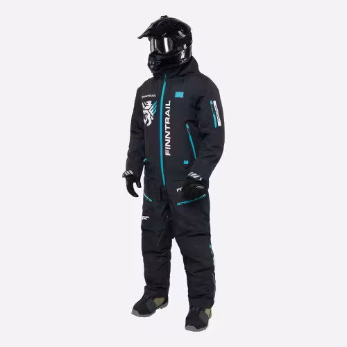 Комбинезон мужской Finntrail Widetrack Pro 3855 Graphite, мембрана Hard-Tex, черный, размер 58-60 (LK), 175-185 см