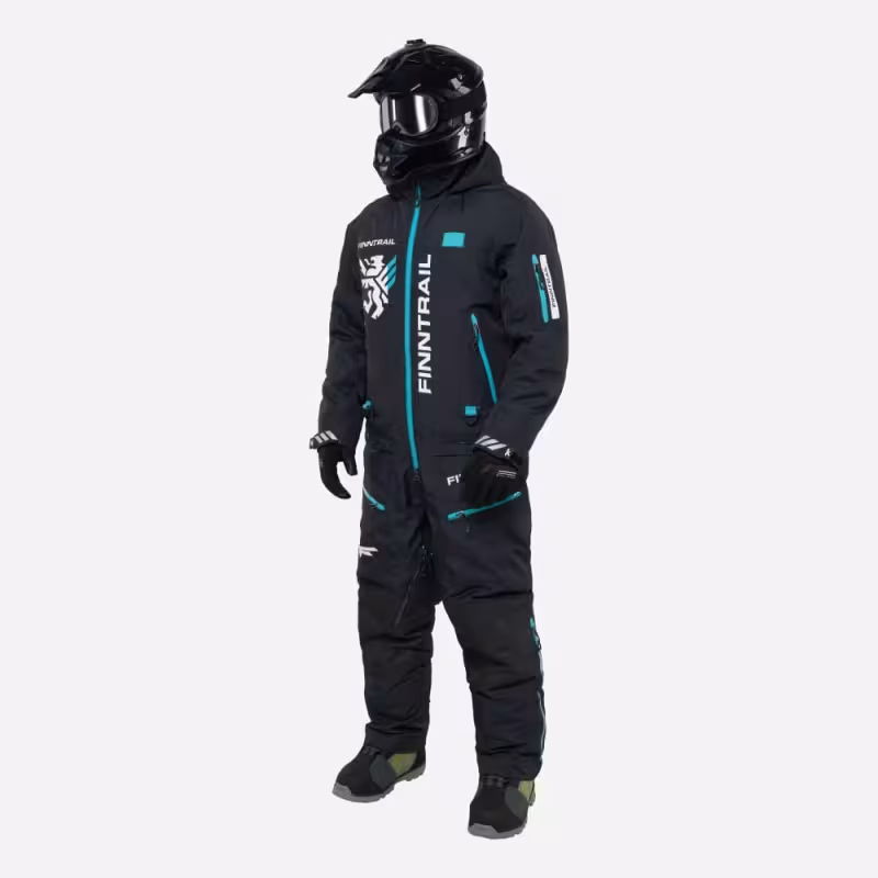 Комбинезон мужской Finntrail Widetrack Pro 3855 Graphite, мембрана Hard-Tex, черный, размер 58-60 (LK), 175-185 см