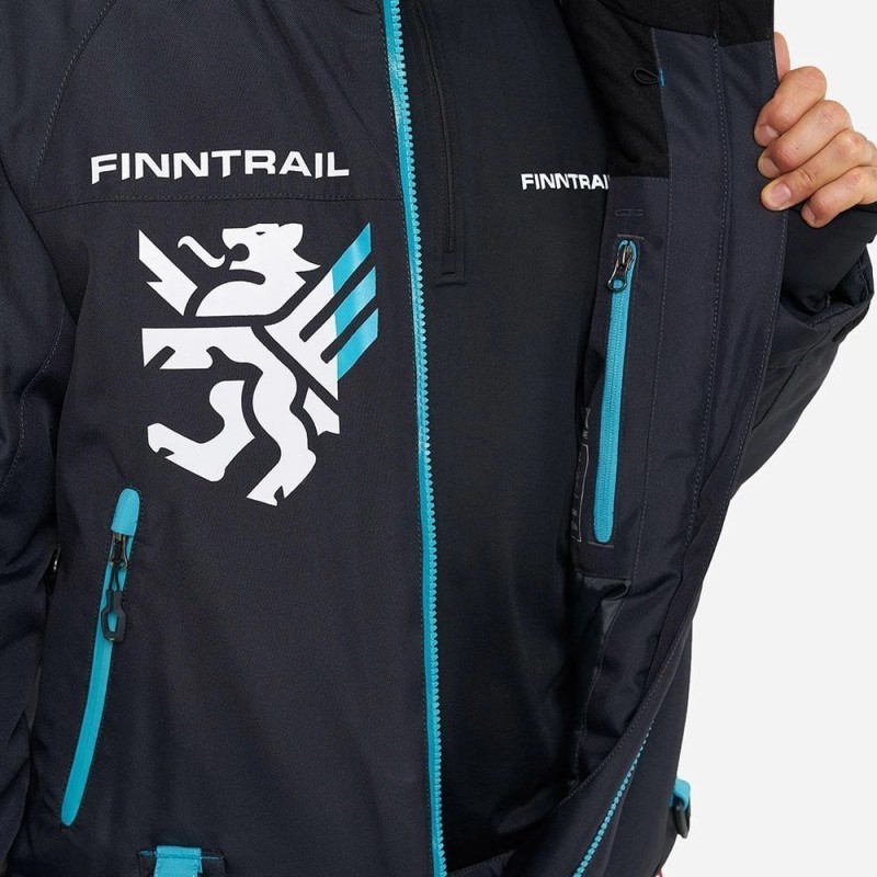 Комбинезон мужской Finntrail Widetrack Pro 3855 Graphite, мембрана Hard-Tex, черный, размер LK