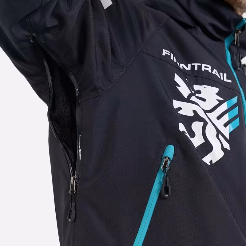 Комбинезон мужской Finntrail Widetrack Pro 3855 Graphite, мембрана Hard-Tex, черный, размер 58-60 (LK), 175-185 см