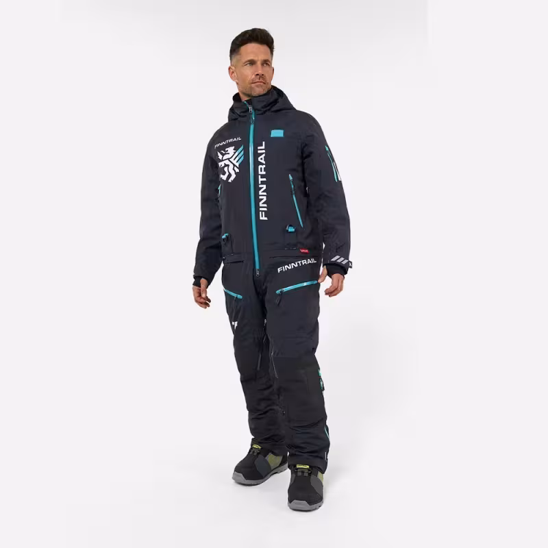 Комбинезон мужской Finntrail Widetrack Pro 3855 Graphite, мембрана Hard-Tex, черный, размер 48-50 (M), 170-180 см