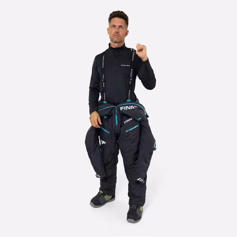 Комбинезон мужской Finntrail Widetrack Pro 3855 Graphite, мембрана Hard-Tex, черный, размер 54-56 (XL), 180-190 см