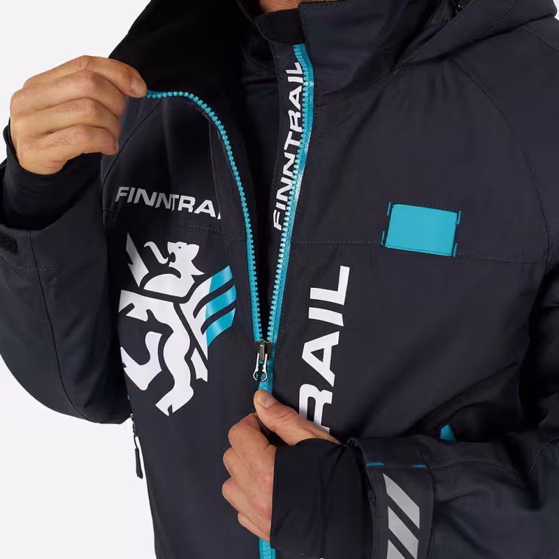 Комбинезон мужской Finntrail Widetrack Pro 3855 Graphite, мембрана Hard-Tex, черный, размер 62-64 (XXXL), 190-200 см