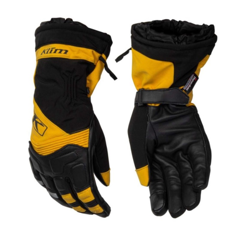 Мотоперчатки зимние KL, желтый/черный, размер XL (аналог Klim)