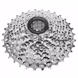 Кассета велосипедная Superwin CS-05, 9 скоростей, 11-32 зубьев, хромированная