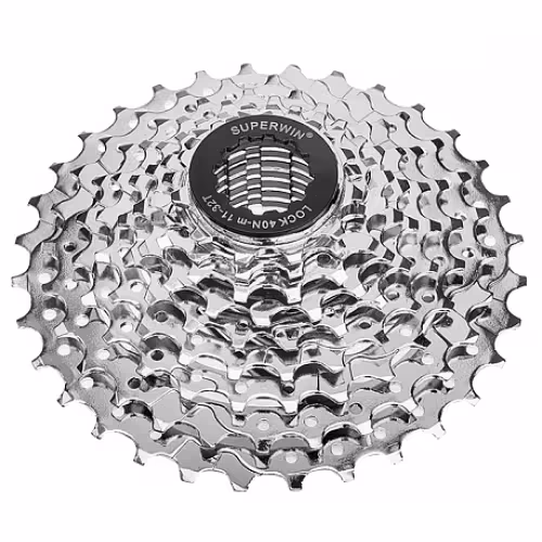 Кассета велосипедная Superwin CS-05, 9 скоростей, 11-32 зубьев, хромированная