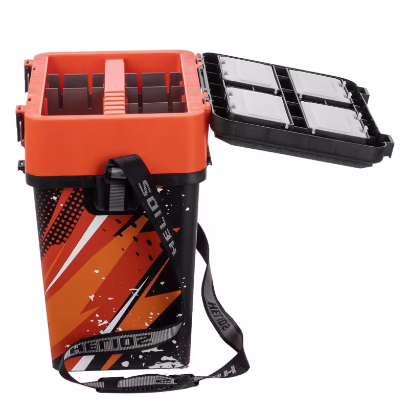 Ящик зимний (шарабан) Helios Pike HS-IML-19-O, оранжевый, 19 л