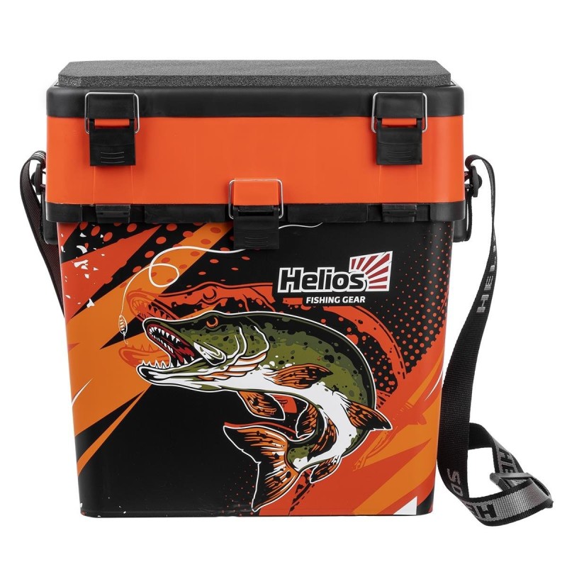 Ящик зимний (шарабан) Helios Pike HS-IML-19-O, оранжевый, 19 л