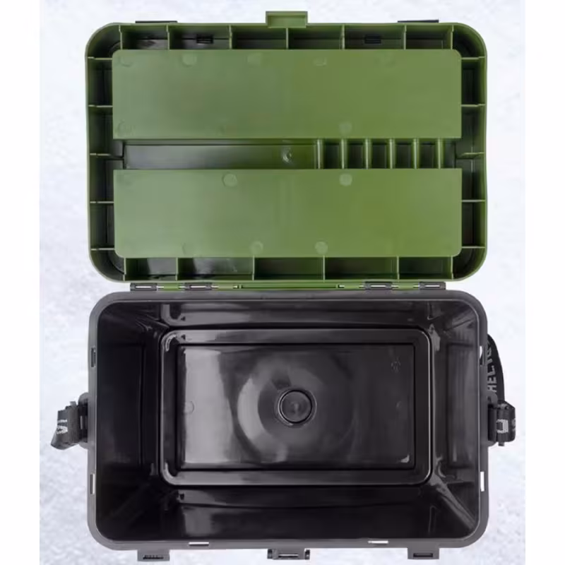 Ящик зимний (шарабан) Helios Zander HS-IML-19-H, хаки, 19 л