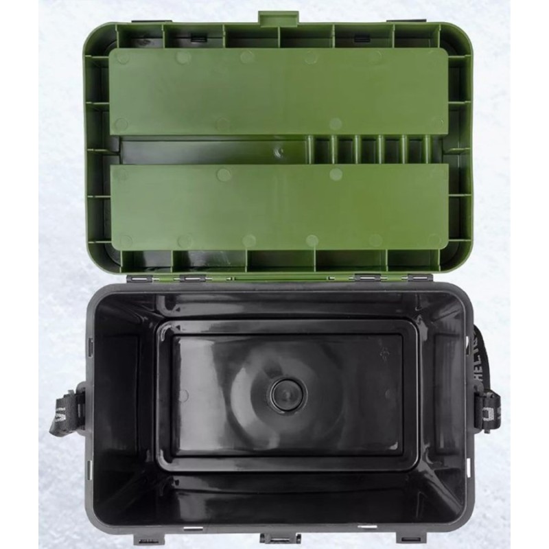 Ящик зимний (шарабан) Helios Zander HS-IML-19-H, хаки, 19 л