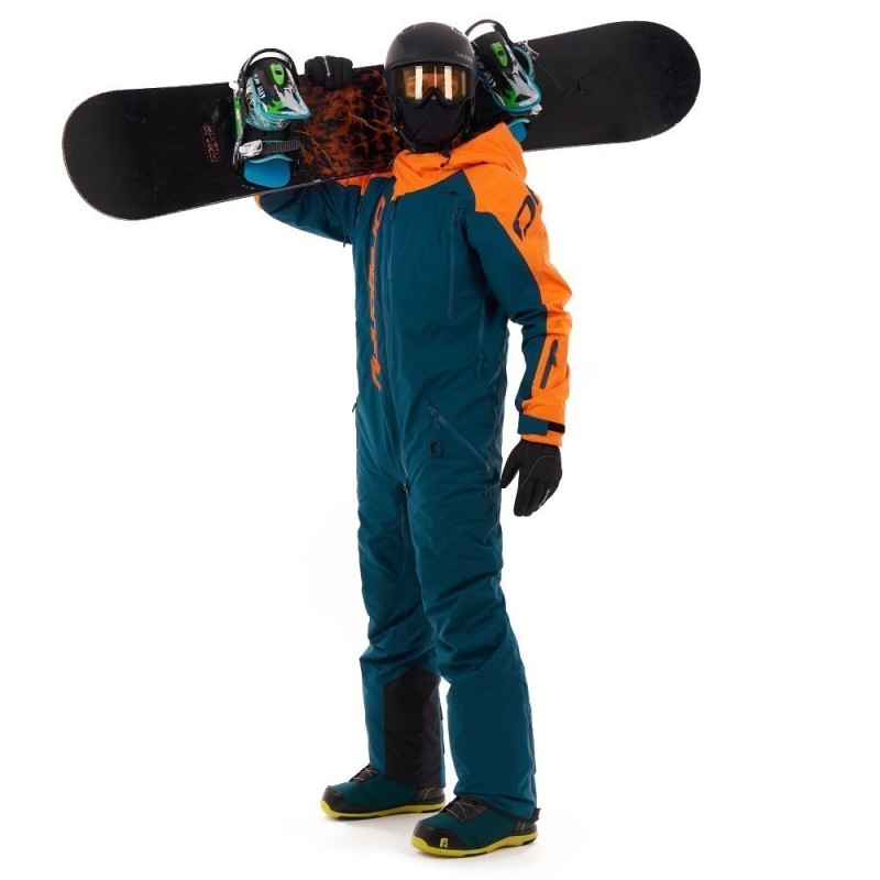 Комбинезон мужской Dragonfly Gravity Premium Man Dark Ocean - Orange 2024, мембрана, синий, размер XXL