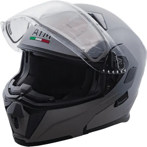 Мотошлем зимний AiM JK906, серый, размер M