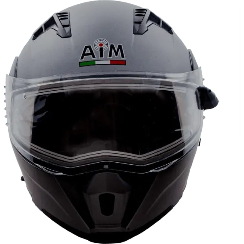 Мотошлем зимний AiM JK906, серый, размер M