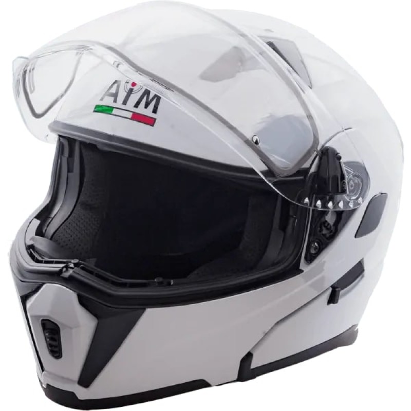 Мотошлем зимний AiM JK906, белый, размер M