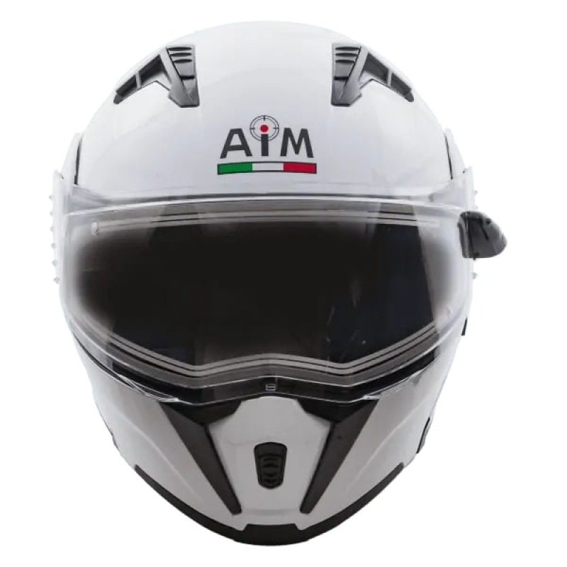 Мотошлем зимний AiM JK906, белый, размер M