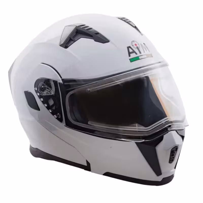 Мотошлем зимний AiM JK906, белый, размер L