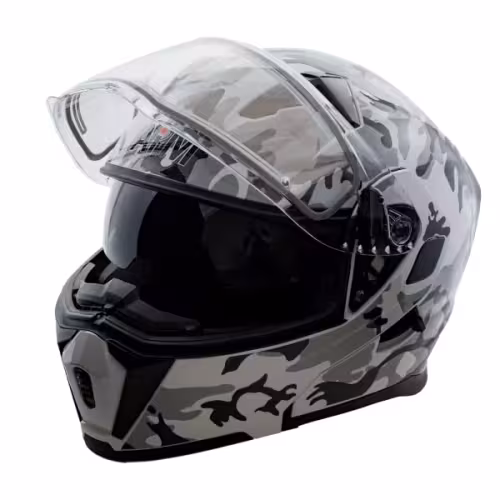 Мотошлем зимний AiM JK906, камуфляж, размер M