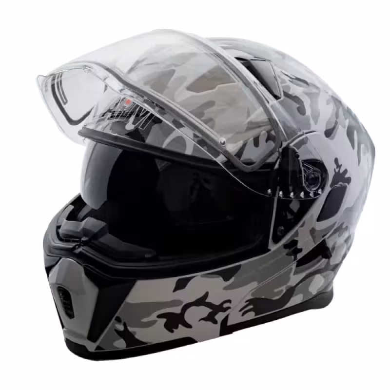 Мотошлем зимний AiM JK906, камуфляж, размер M