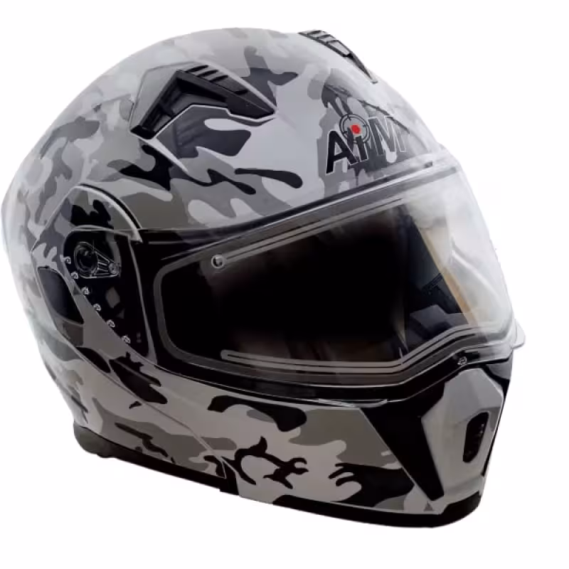Мотошлем зимний AiM JK906, камуфляж, размер M