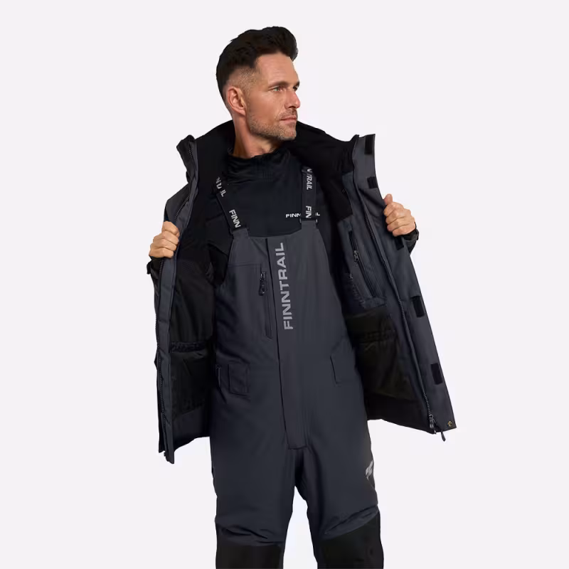 Костюм мужской Finntrail Outback 3753 Dark Grey, мембрана Hard-Tex, серый, размер 54-56 (XL), 180-190 см