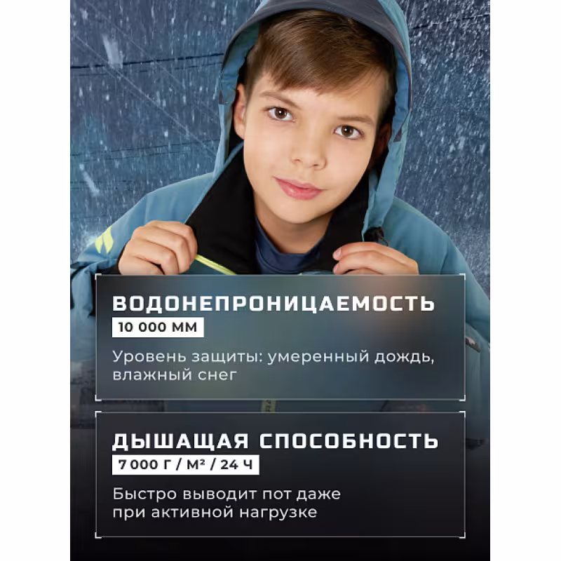 Комбинезон детский зимний Finntrail Swift 3780, ткань Рипстоп, голубой, рост 146-152 см