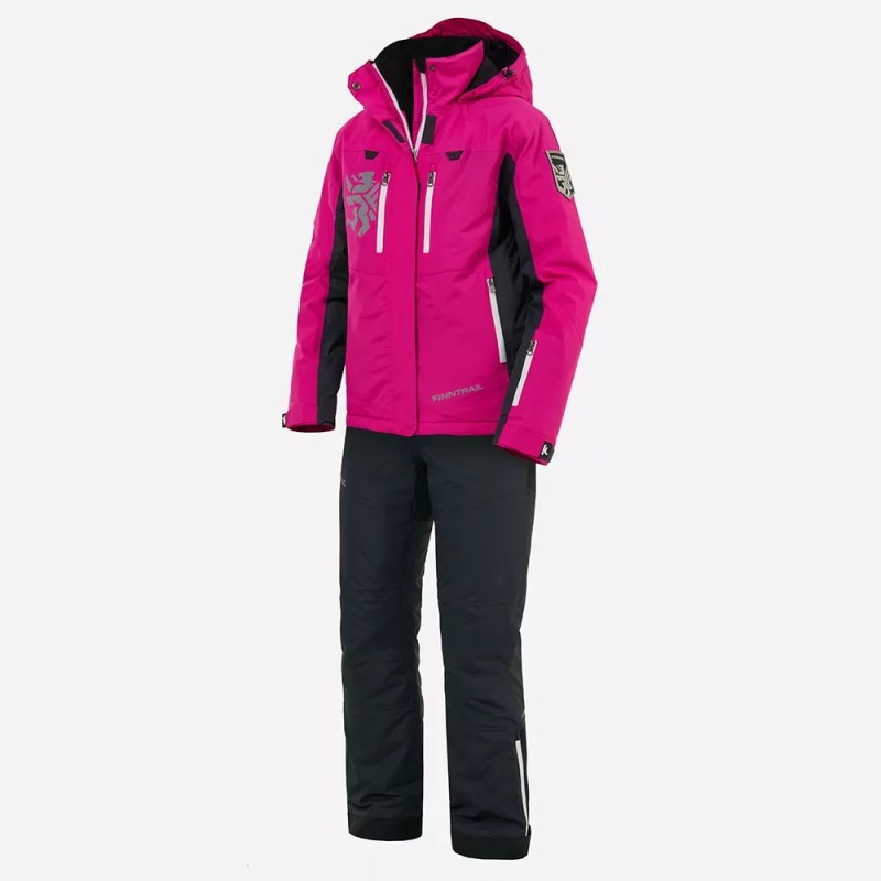 Костюм женский Finntrail Atlas W 3460 Pink, мембрана Hard-Tex, розовый, размер 42-44 (XS), 155-165 см