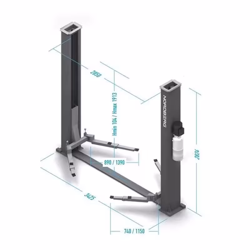 Подъемник Nordberg N4121A-4T, 2-х стоечный, 4т, 220V