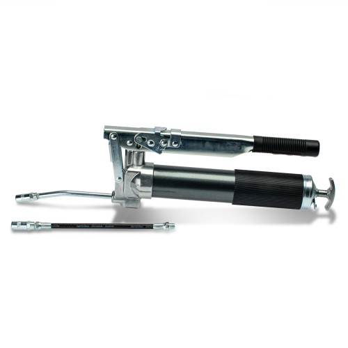 Шприц рычажный Runtec RT-BJ467 2-х плунжерный, усиленный, с переключением плунжеров, 400 мл