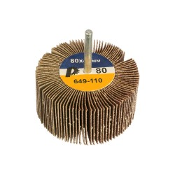 Круг шлифовальный с оправкой Практика 649-110, 80х40 мм, P 80, хвостовик 6 мм