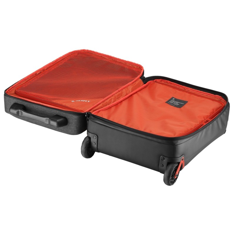 Чемодан Scott Travel Softcase 40 dark grey/red clay, 40 л, темно-серый