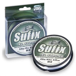 Леска монофильная Sufix XL Strong x10 Platinum, 0.18 мм, 2.8 кг, 100 м, серебристо-белый