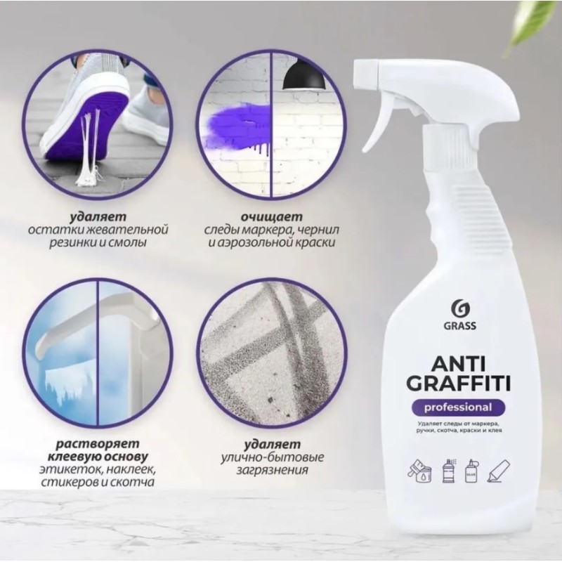 Средство для удаления пятен Grass Antigraffiti Professional, 600 мл