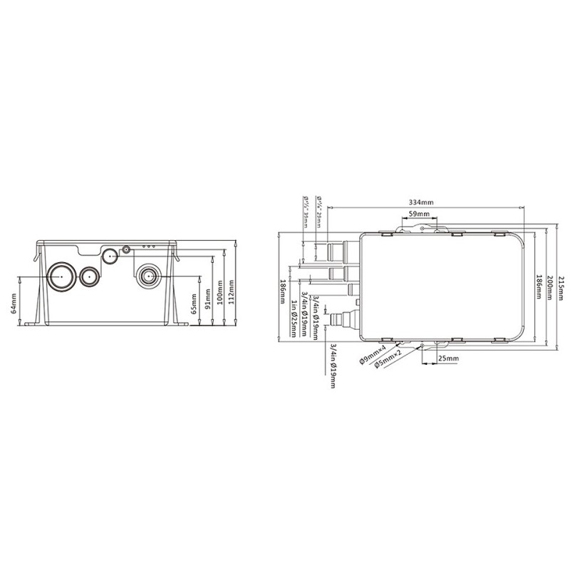 Бак сточный для душа  Seaflo, 12 В