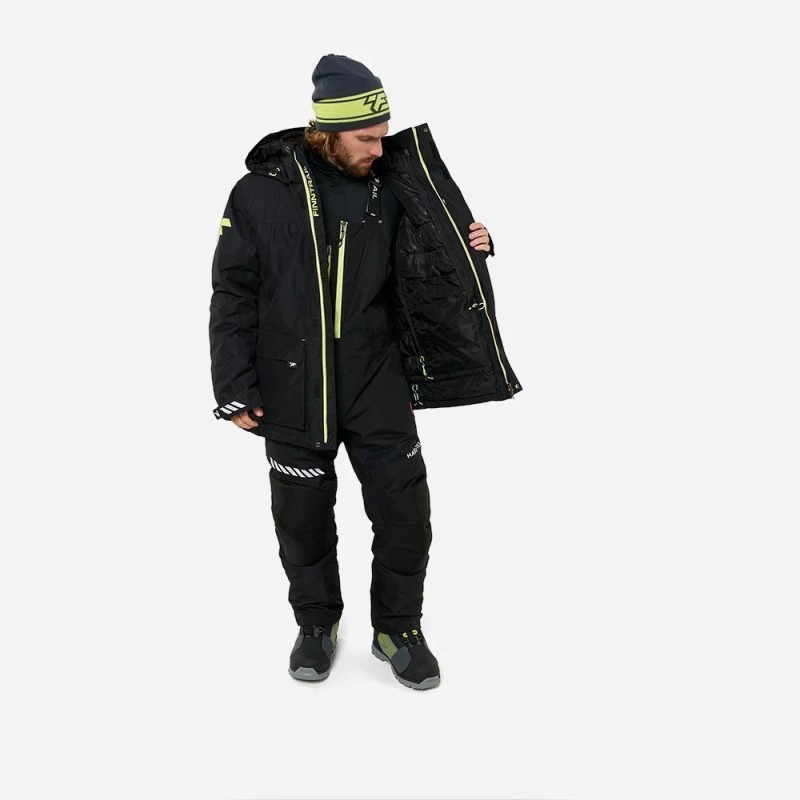 Костюм мужской Finntrail Fjord 3754 Graphite, мембрана Hard-Tex, черный, размер 44-46 (S), 165-175 см