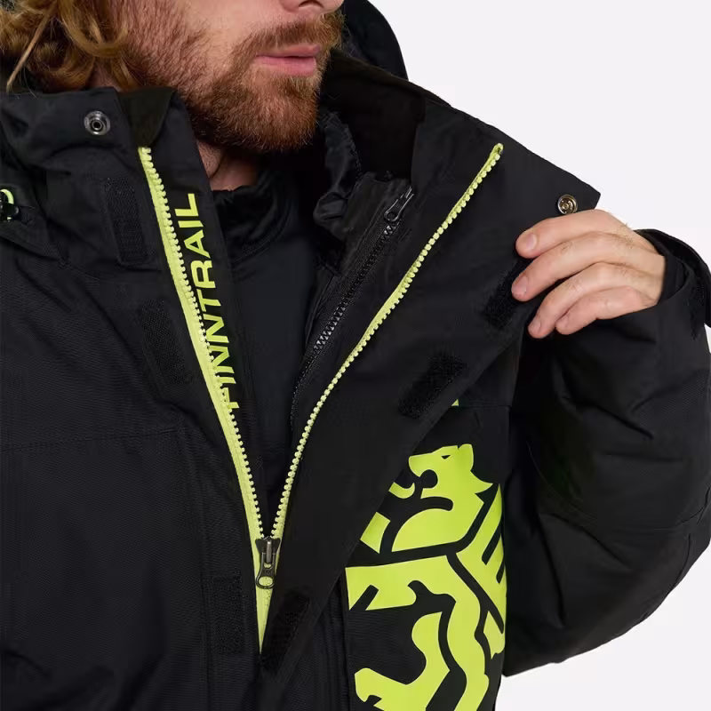 Костюм мужской Finntrail Fjord 3754 Graphite, мембрана Hard-Tex, черный, размер 44-46 (S), 165-175 см