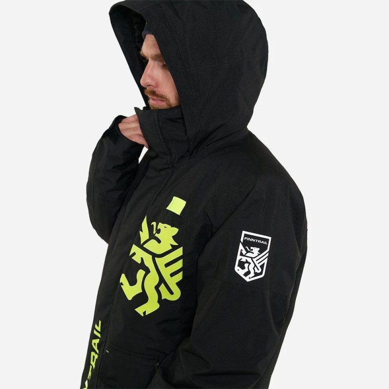 Костюм мужской Finntrail Fjord 3754 Graphite, мембрана Hard-Tex, черный, размер 54-56 (MK), 170-180 см