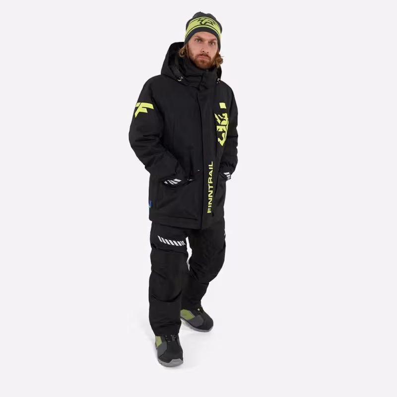 Костюм мужской Finntrail Fjord 3754 Graphite, мембрана Hard-Tex, черный, размер 54-56 (MK), 170-180 см