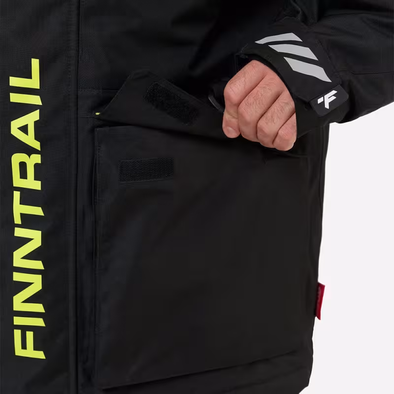 Костюм мужской Finntrail Fjord 3754 Graphite, мембрана Hard-Tex, черный, размер 54-56 (MK), 170-180 см