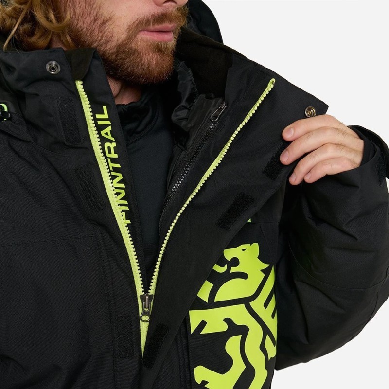 Коcтюм мужской Finntrail Fjord 3754 Graphite, мембрана Hard-Tex/Thermalrate, черный, размер 58-60 (XXL), 185-195 см