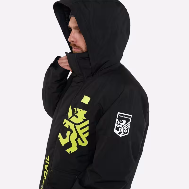 Коcтюм мужской Finntrail Fjord 3754 Graphite, мембрана Hard-Tex/Thermalrate, черный, размер 58-60 (XXL), 185-195 см