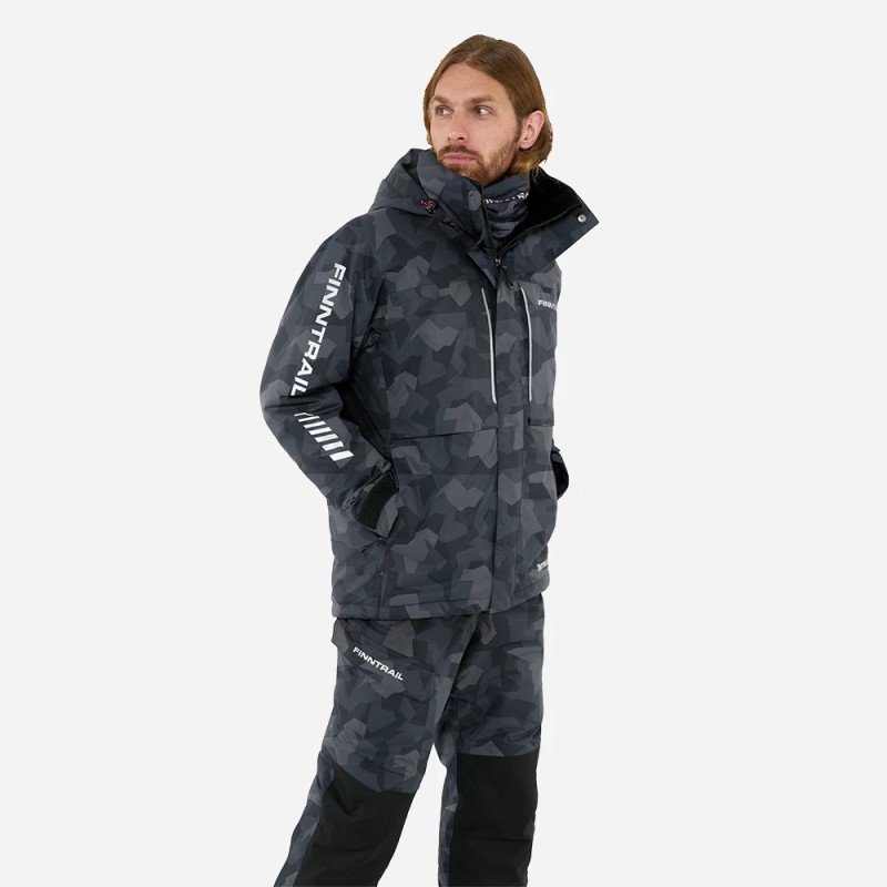 Коcтюм мужской Finntrail Tournament Insulated 3755 CamoShadowBlack, мембрана Totay/Dupont, черный камуфляж, размер 50-52 (L), 175-185 см