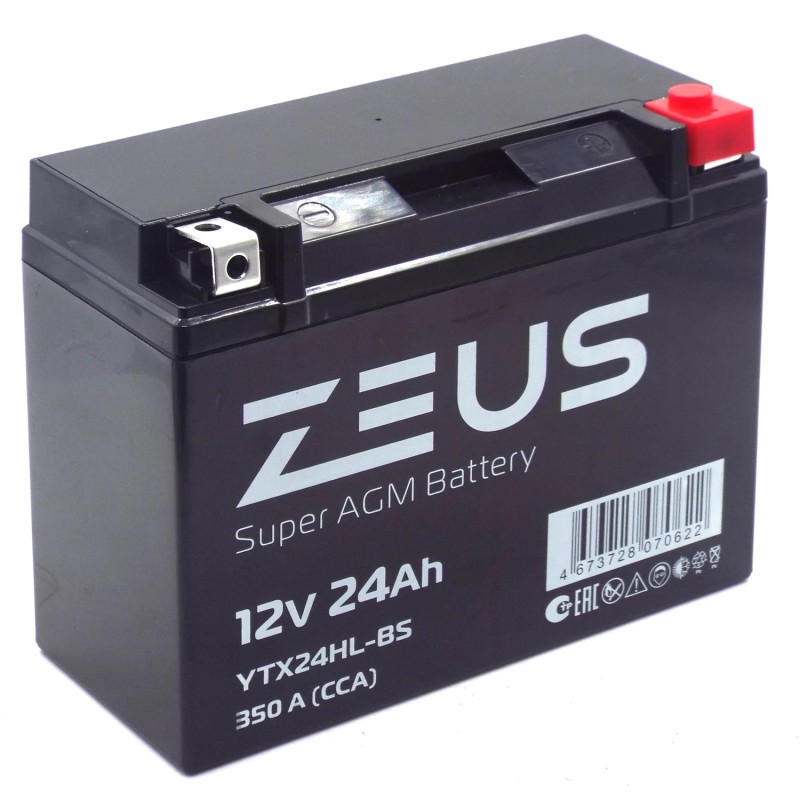 Аккумулятор Zeus YTX24HL-BS 20Ah, 12V