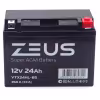 Аккумулятор Zeus YTX24HL-BS 20Ah, 12V