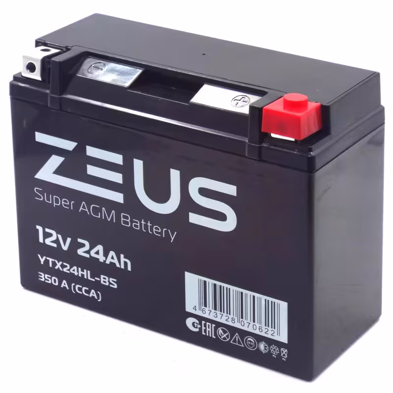 Аккумулятор Zeus YTX24HL-BS 20Ah, 12V