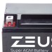 Аккумулятор Zeus YTX9-BS 9Ah, 12V